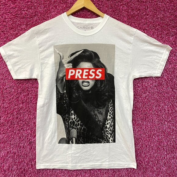 Cardi B Press rap Tshirt size Medium - Picture 1 of 4